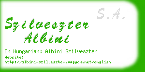szilveszter albini business card